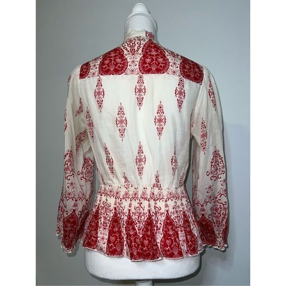 Vintage Y2K Boho Cotton/Silk Forever 21 Boho Handkerchief Top MEDIUM - Picture 3 of 7